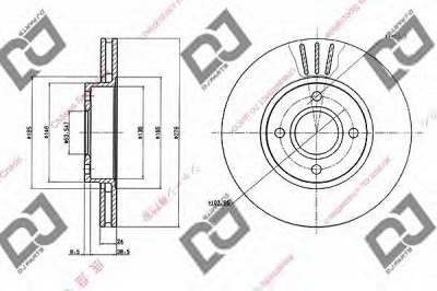 DJ PARTS bd2071 -  Тормозной диск
